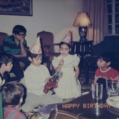 Old Family Photograph Of Birthday Party Of Akbar The Youngest Son Of The Owner