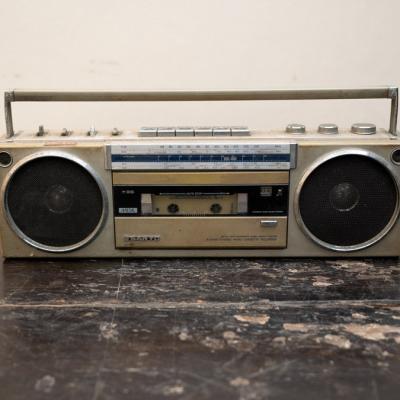 A Retro Cassette Tape Recorder As Part Of History Of The House