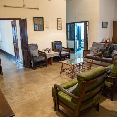 The Wooden Sofa Set At The Family Space On The First Floor 
