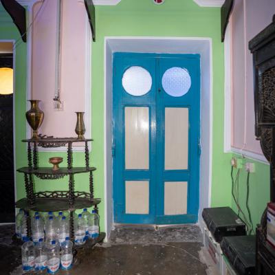Interior Door Made With Wood And Glass
