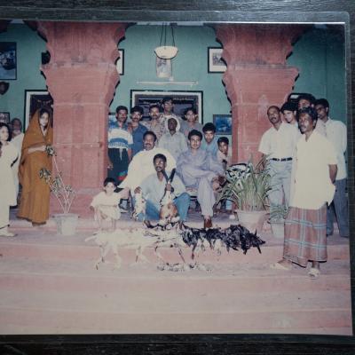 Old Family Photo After A Hunting Celebration