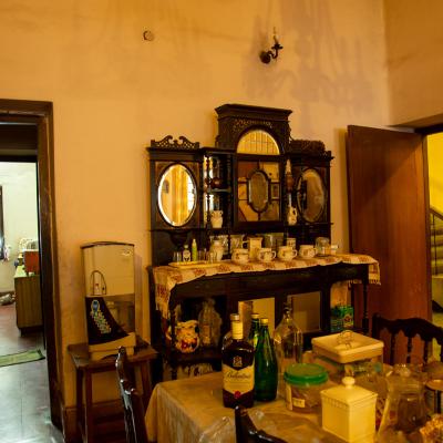 Wooden Cabinets In The Dining Space